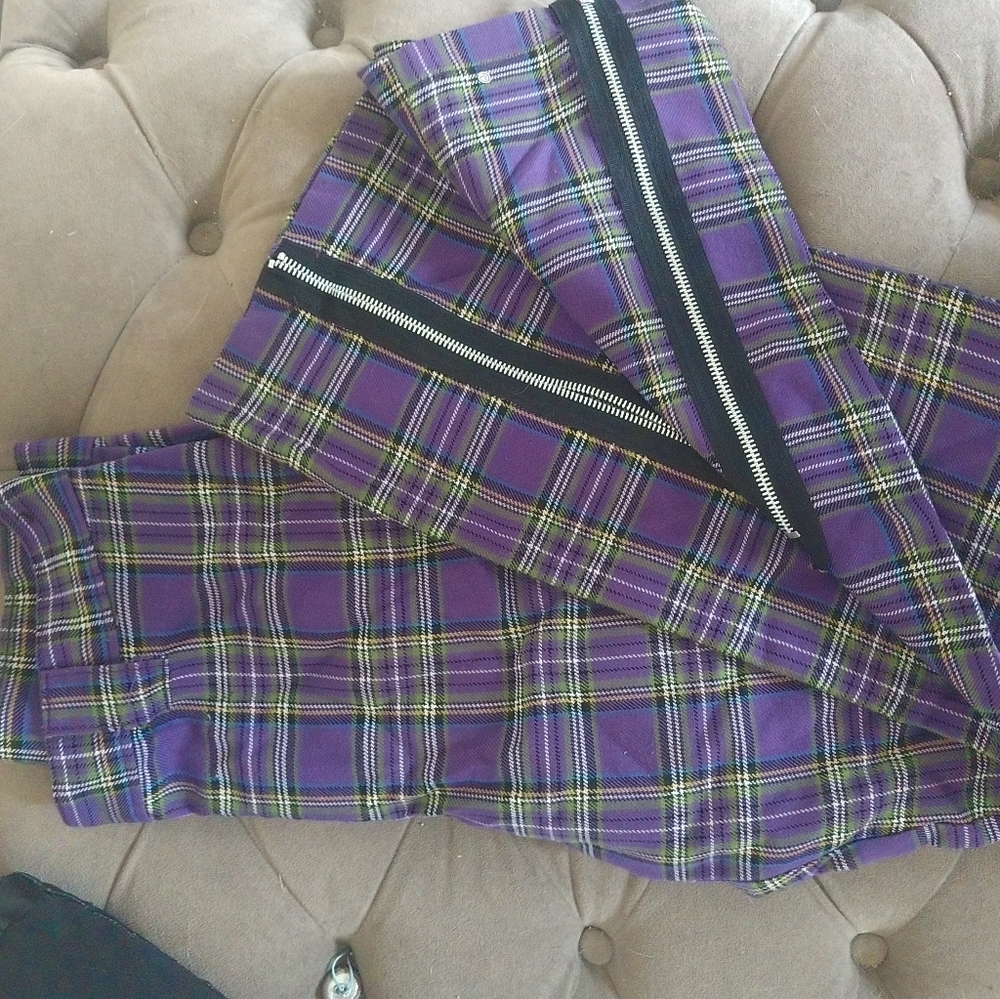 Lip service purple plaid pants